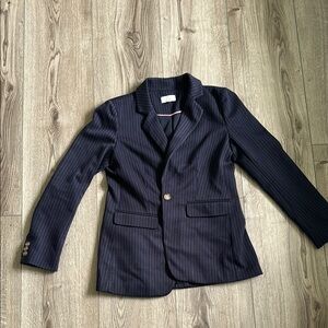 Women's Navy Pinstripe Blazer